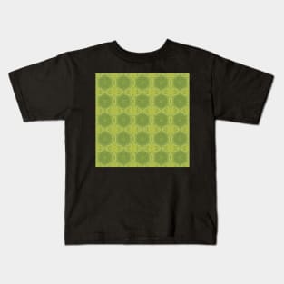 Water Droplets on a Green Leaf Kaleidoscope pattern 5 Kids T-Shirt